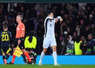 Cristiano Ronaldo Ngamuk, Wasit Jadi Sasaran Tembak Usai Portugal Imbang Lawan Skotlandia